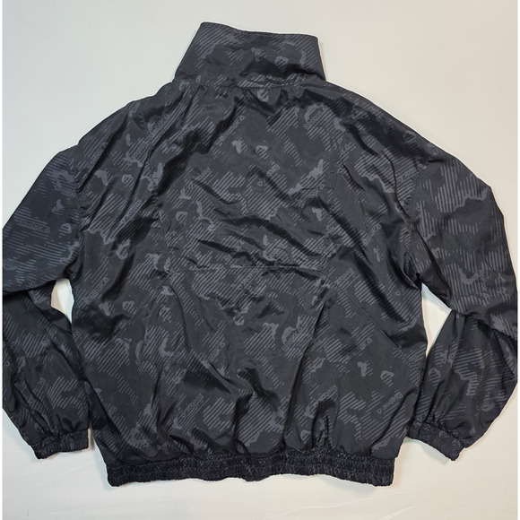 Reebok Womens M Black Printed Focus Track Jacket with Front Pockets Flap - Picture 2 of 10